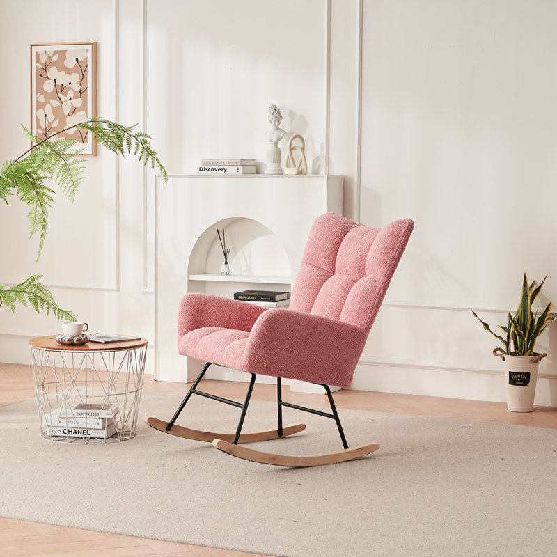 Chaise berçante Jeiny, Rose