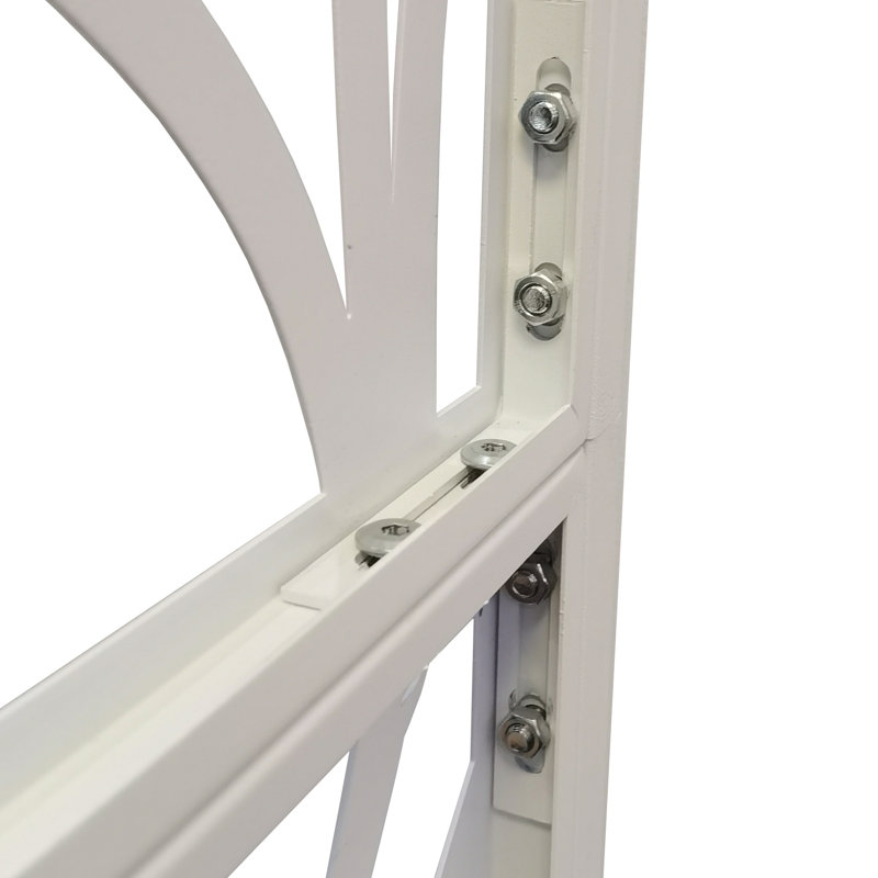 Cloison d'intimité en métal avec écran d'intimité autoportant pour balcon et patio, Blanc