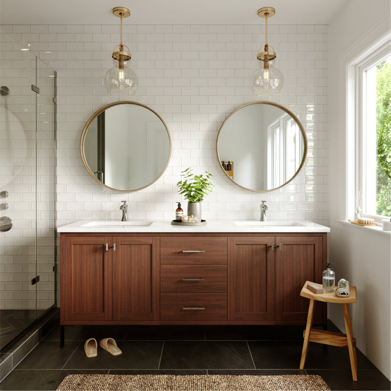 Karran Woodburn Single Handle Single Hole Basin Bathroom Faucet With Matching Pop-up Drain, Chrome