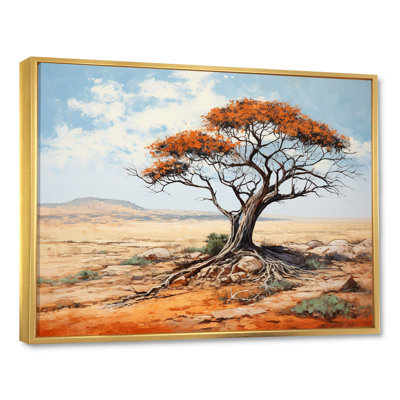 «African Desert Tree Survivor» - Art mural africain