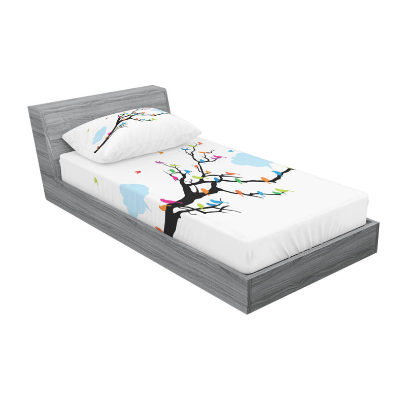 Microfiber Sheet Set, Twin Sheet Set with Fitted Sheet