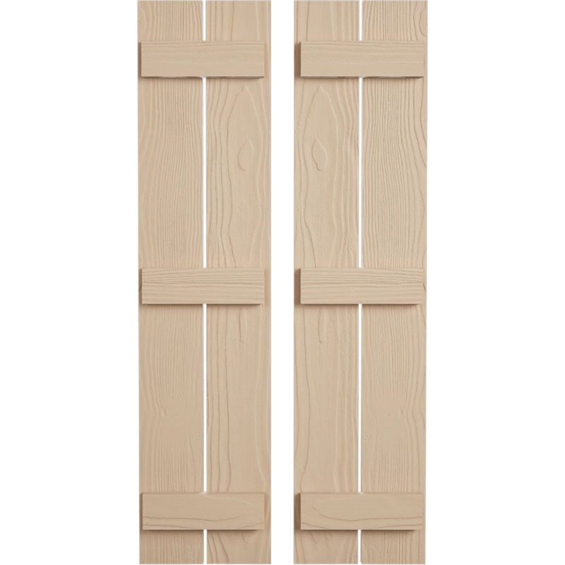 Volets en faux bois rustique à deux planches espacées (par paire), H 68 po x l 11,5 po x P 1 po, 11"