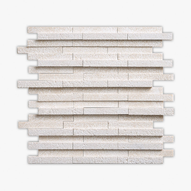 Botticino Sandblasted Acid-Washed Metro Marble Mosaic