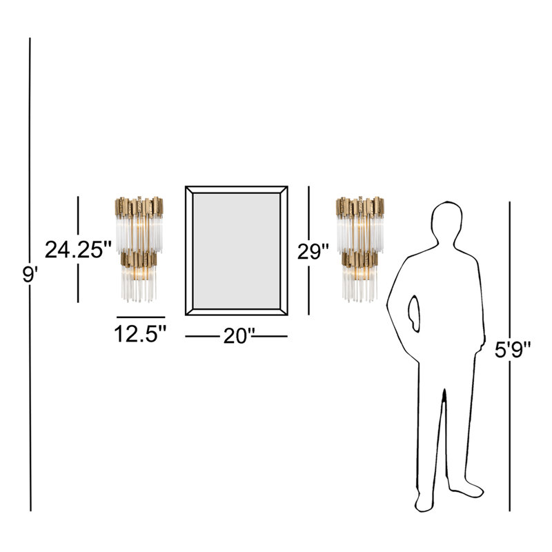 Matrix 2-Light 2-Tier Wall Sconce - Havana Gold, Havana Gold