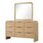 Poignées en métal en bois d'hévéa massif de style contemporain avec commode 1 pièce seulement 9 tiroirs