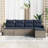 vidaXL Garden Sofa Set Grey Poly Rattan-211648393