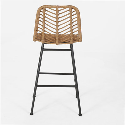 Tabourets de bar d'extérieur en osier Sawtelle (ensemble de 2)