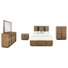 Ensemble de chambre à coucher avec lit très grand 5 pièces Guyden brun cendré Guyden