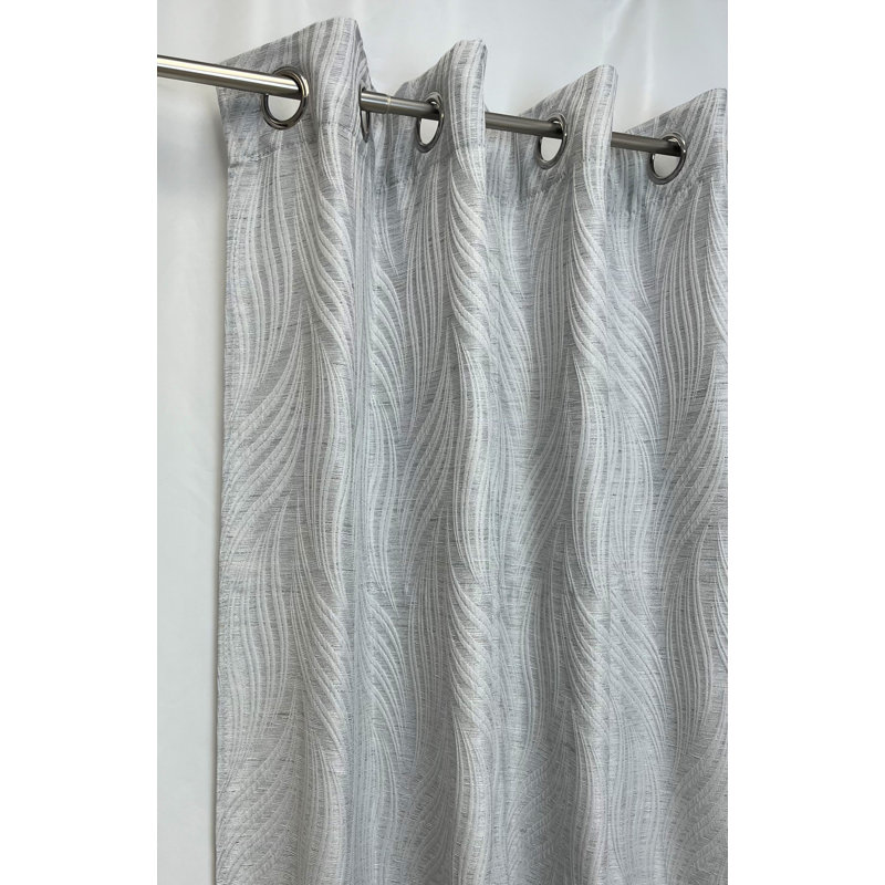 Panneau de rideau simple semi-transparent Princess, 54 po x 84 po, Gris