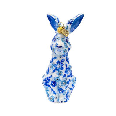 Ornement floral bleu
