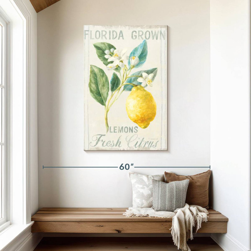 Kema Floursack Lemon I Wall Sign, 45" H x 30" W