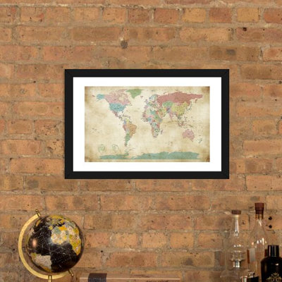 « world villes map » par michael tompsett-impression sur image