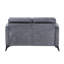 Microfibre moderne gris foncé pour les petits salons, sièges confortables, pieds en métal noir, assise de 45 po de largeur avec rembourrage en mousse, hauteur des pieds de 5 po