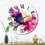Horloge murale mauve et rose-93381395