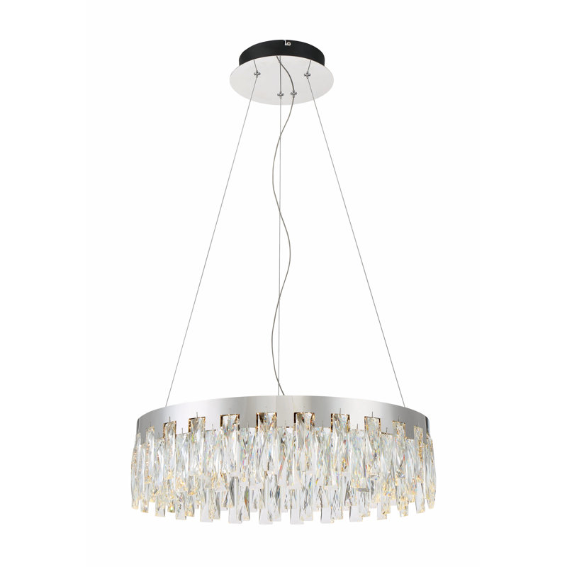 Luminaire suspendu chromé 1 lumière Curio