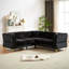 Chenille de 81,5 po, canapé modulaire en L pour espaces de vie, chambre à coucher, bureau, 5 avec 3 coussins, aspect classique, canapé-lit, maison, appartement, style, fabrication solide-53798907