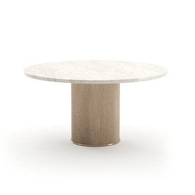 Caracole Round Stone Dining Table