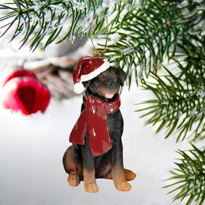 Rottweiler Holiday Dog Ornament