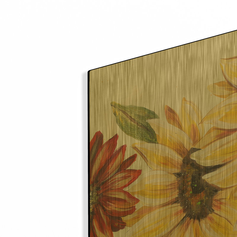  «Sunflower Joy A» par Jean Plout, art mural en métal, 24 po x 24 po, 24 po x 24 po