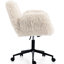 Fauteuil en laine polaire douce et moelleuse, design croisé, 5 hauteurs réglables, couleur crème, pliable et compact, idéal pour les petits espaces, doux et respirant.