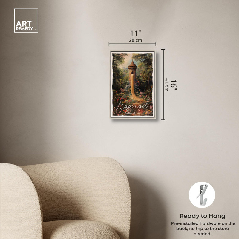 Art sur toile , Encadrement argenté, H 16 po x l 11 po