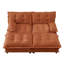 Canapé d'angle modulaire moderne de 195 cm avec 2 poufs et assise profonde-1646566784