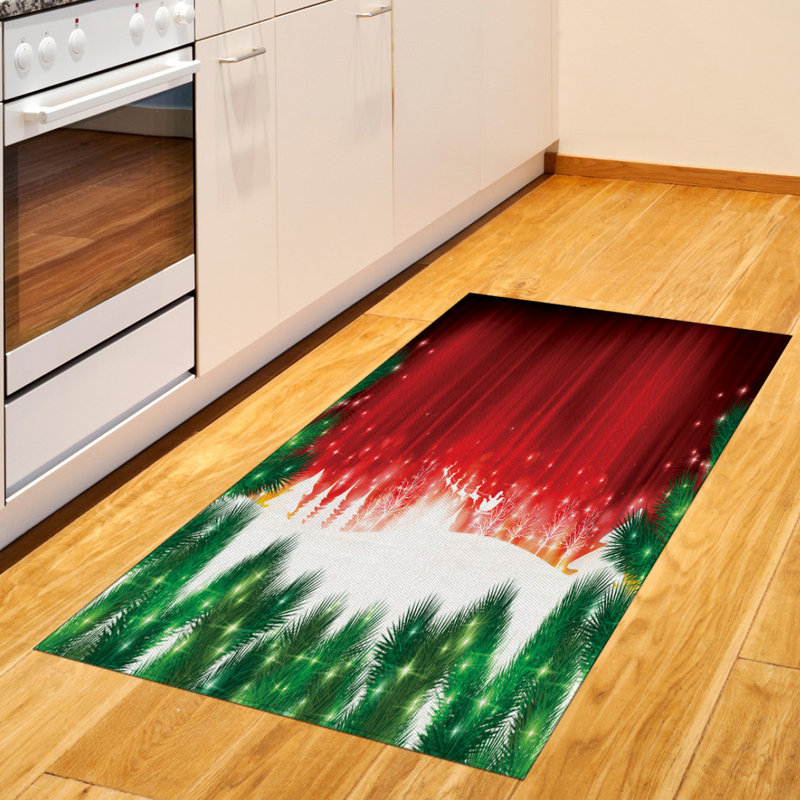 Carol Christmas High Density Long Fiber Poly Threads Decorative Area Rug Carpet, Rectangle 2'7" x 5'