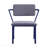 Gray Fabric & Blue Finish Office Chair-1059509944