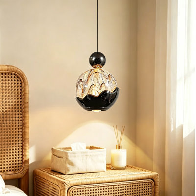 1 - Light Black LED Sphere Pendant