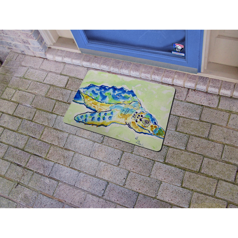 Tapis d'entrée / extérieur antidérapant Stefan Turtle, Rectangle 1 pi 6 po x 2 pi 2 po