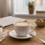 Argon Tableware - Classic White Cappuccino Cup & Saucer - 320ml - White