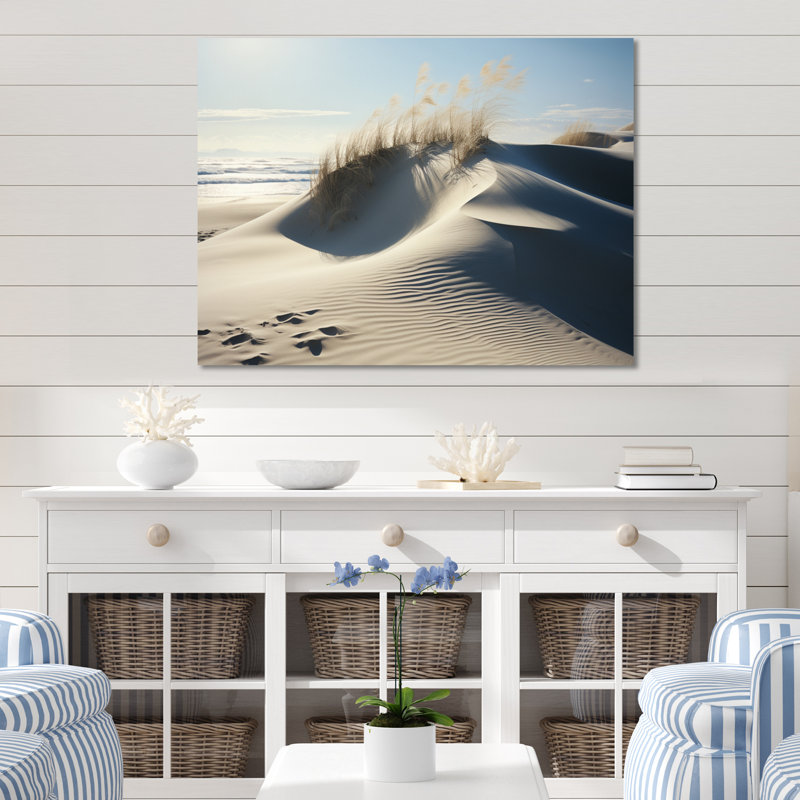 Herbe de plage baignée de sable II, H 12 po x l 20 po x P 1 po