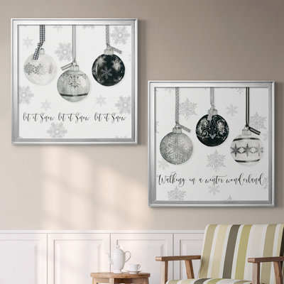 " Let It Snow Ornaments " 2 - Pieces
