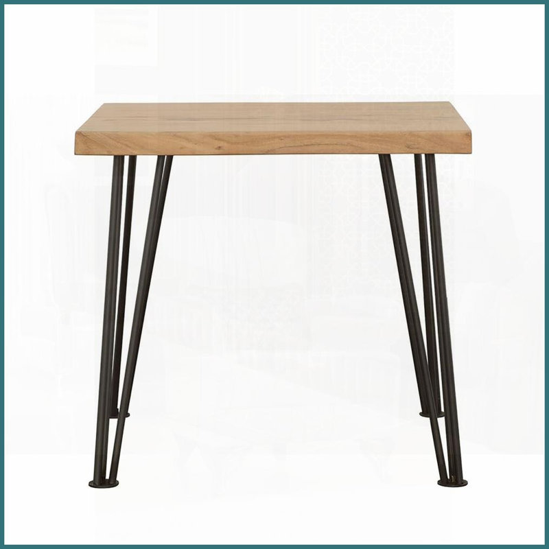 Bois d'acacia & amp; Table basse Iron Live Edge - peu encombrante et polyvalente pour les petits salons