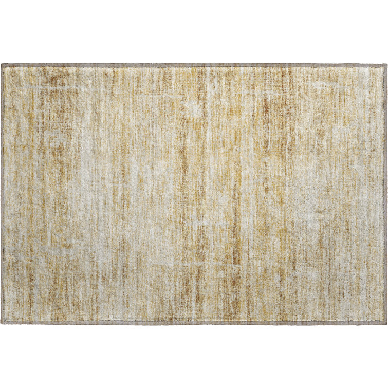 Premium Machine Washable Gerardo Gold Rug