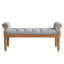 Banc Mid-Century en bois massif touffeté avec accoudoirs roulés et garniture cloutée-2020283145-2020283146