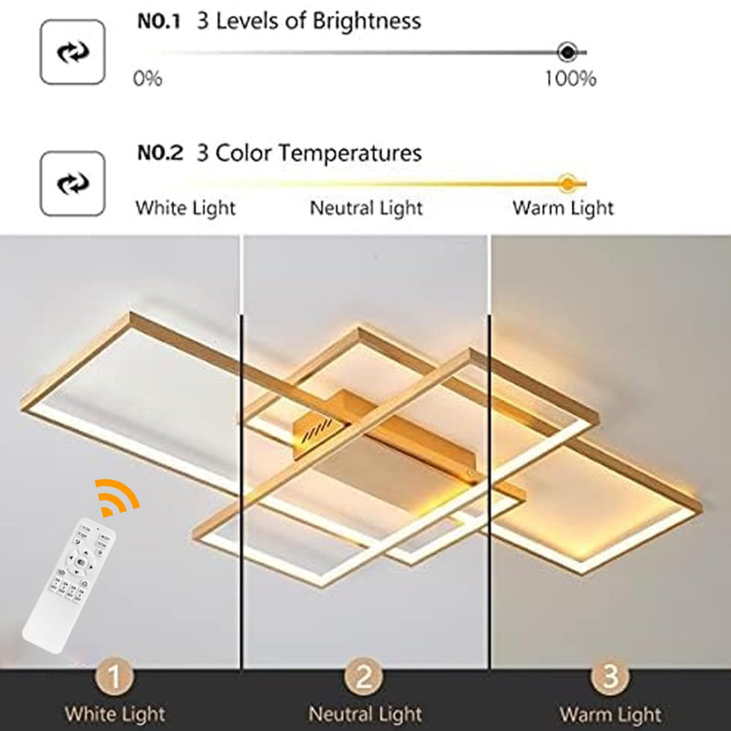 Arlyn 3-Light 90cm LED Dimmable Flush Mount