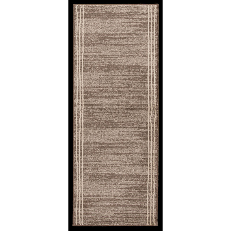 Dylan Latte Brown and Cream Indoor Area Rug and Runners, 5'X7'7"