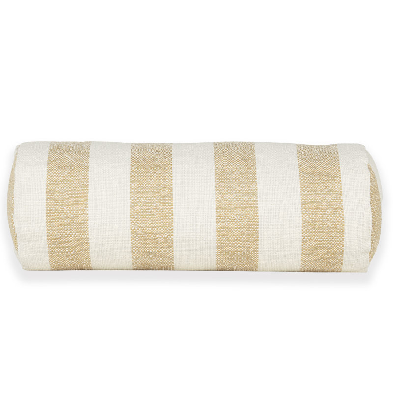 Traversin Birch Lane Harding, Rayé jaune