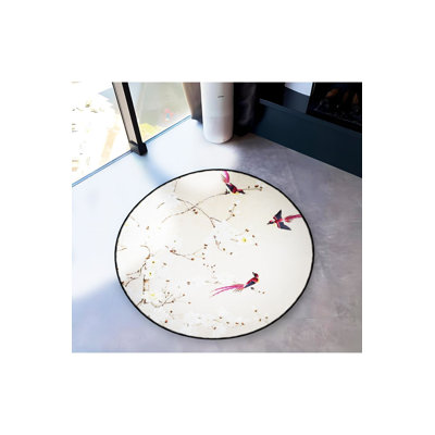 Tapis floral lavable à la machine à motif floral