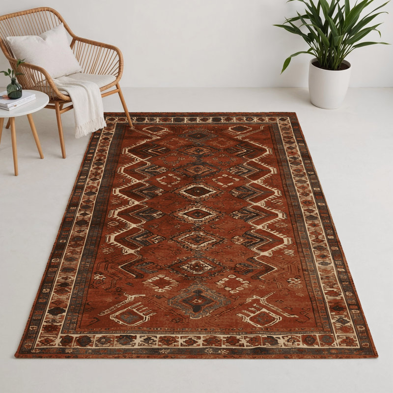 Tapis turc intérieur et extérieur brun, Rectangulaire 3 pi x 5 pi