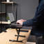 Montant de bureau simple noir