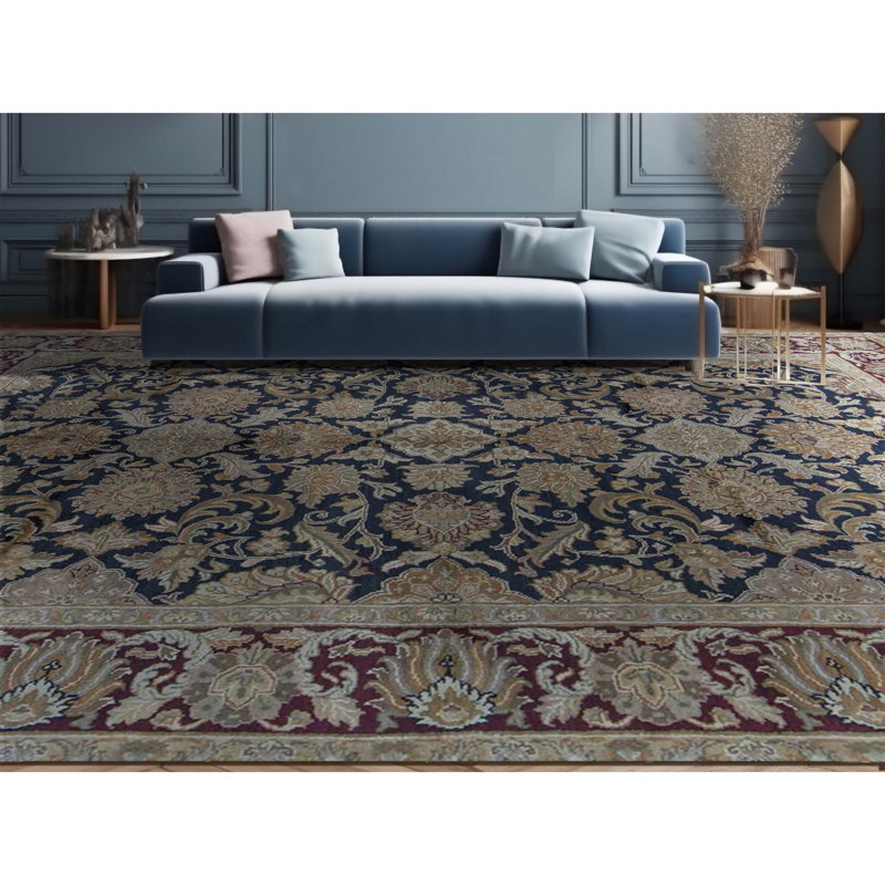 Wool Oriental Area Rug, Rectangle 6'2" x 9'1"