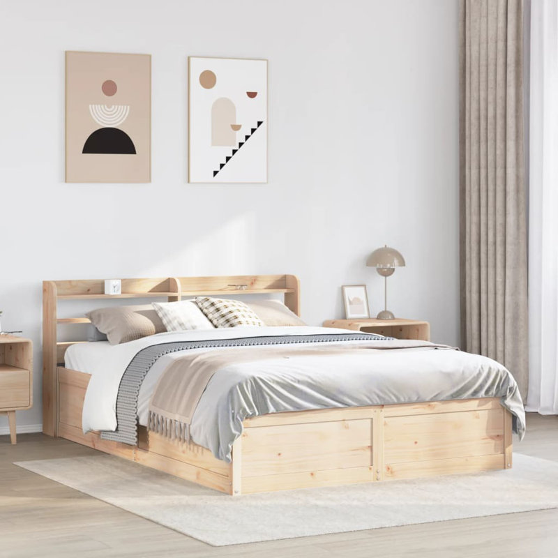 Storage Bed, Brown, 120 x 200cm