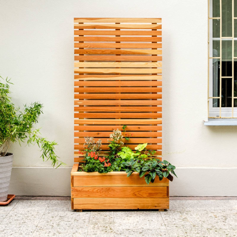 Wood Planter Box, 180cm H x 90cm W x 43cm D