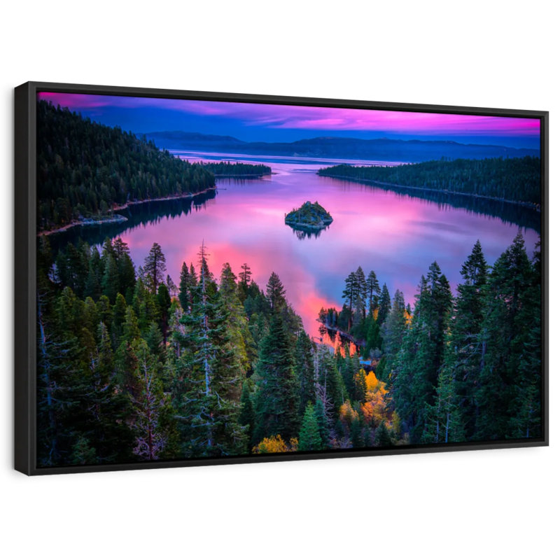 «Pink Lake Tahoe», reproduction sur toile, H 29 po x l 43 po
