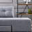 Stylish Corner Sofa-Bed, Grey Fabric, 110.2 x 33.5 x 81.1 inches | 100% Polyester Upholstery, Wood & Fiberboard Frame | Easy Clean, 32 DNS Foam Seating, Perfect for Living Room or Guest Room, Walnut Color Legs-926461974-926461968