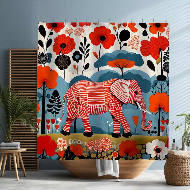 Rideau de douche Pita Elephant