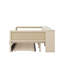 Lit plateforme tapissier pleine grandeur avec tablettes, bureau, lit gigogne et station de charge-205480899