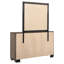 Commode large Bello avec miroir assorti, 6 tiroirs, bois taupe délavé-117056097